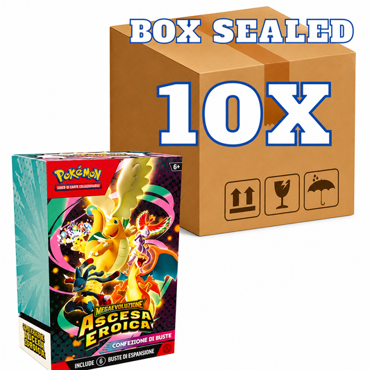 Pokémon Box Sigillato Ascesa Eroica 10x Bundle da 6 Buste 10 Carte ITA
