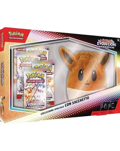 Collezione Speciale Evoluzioni Prismatiche (Scarlatto e Violetto) con Sacchetto Eevee ITA